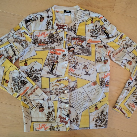 J. Crew Postcard Ski Sweater Sz S - Picture 1 of 3